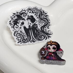 Acrylic Flatback Focal Beads Princess Badge Keychain Magnet Crafts Hair Clip Pen